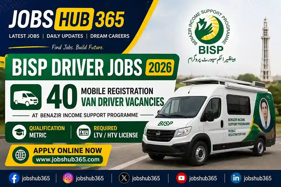 BISP Driver Jobs 2026 | Apply Online⏳ Last Date: N/A