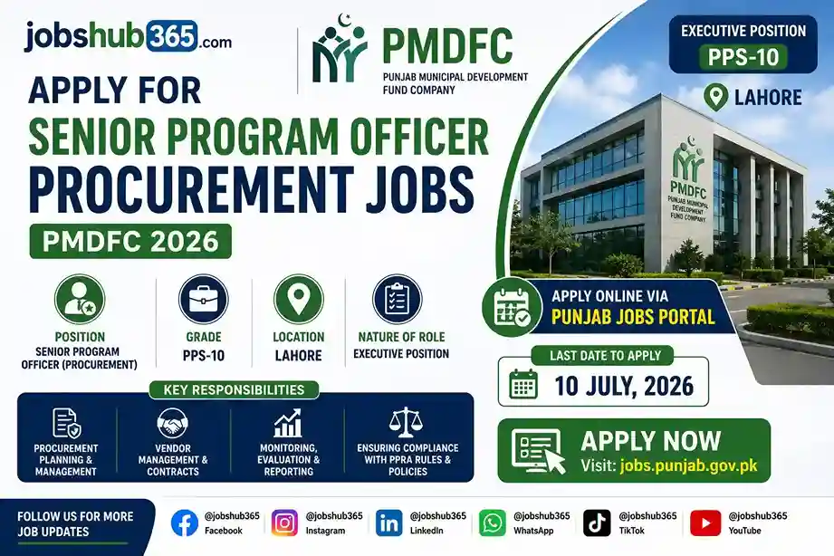 Senior Program Officer Procurement Jobs PMDFC 2026 – Prestigious Opportunity for Govt Job Seekers⏳ Last Date: July 10, 2026