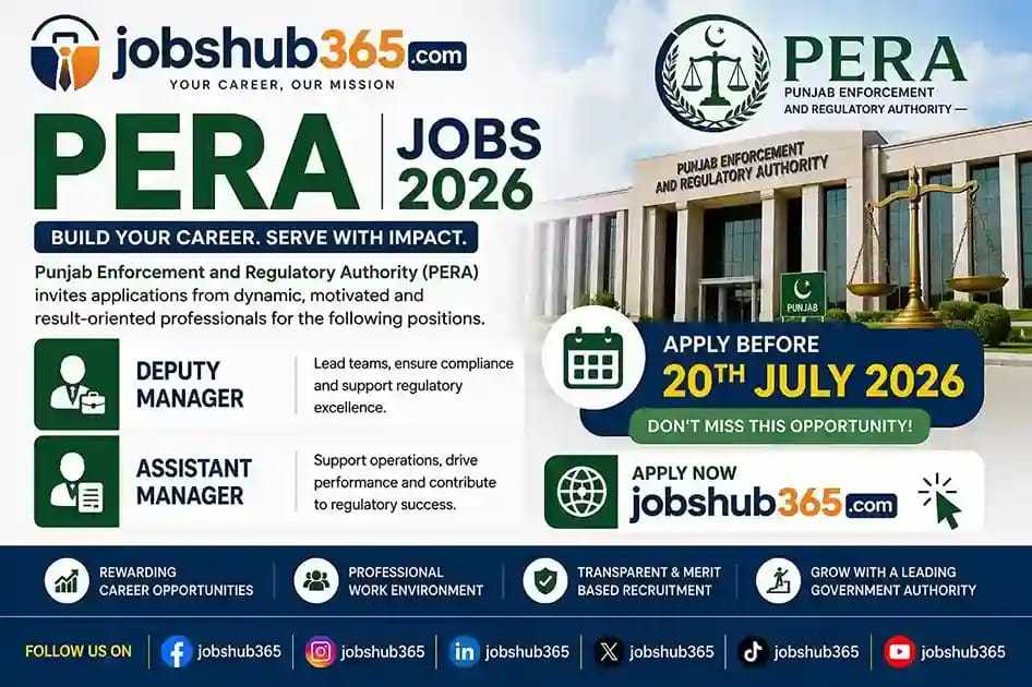 PERA Jobs 2026 – Rewarding Enforcement & Regulatory Careers⏳ Last Date: N/A