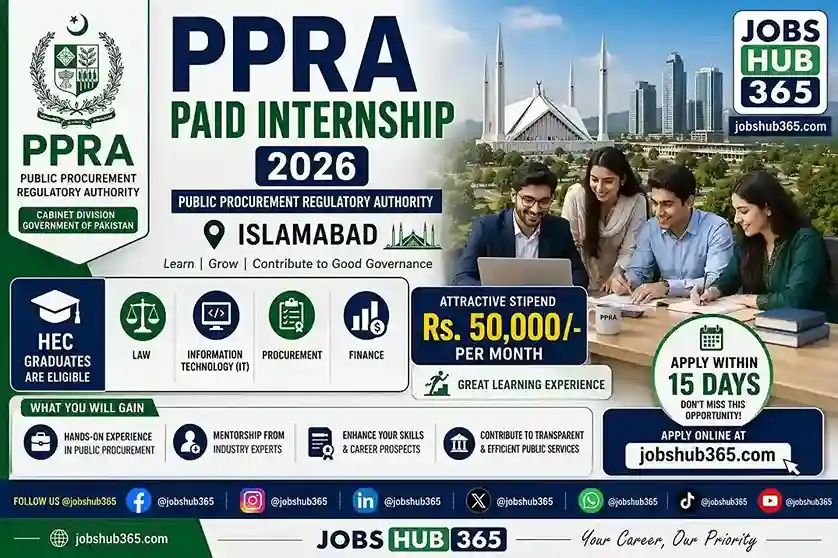 PPRA Internship Jobs 2026 – Rs. 50,000 Monthly Stipend⏳ Last Date: Apply within 15 days